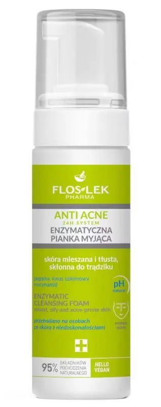 FLOS-LEK ANTI ACNE Enzymatischer Waschschaum 150 ml Mega-Angebot
