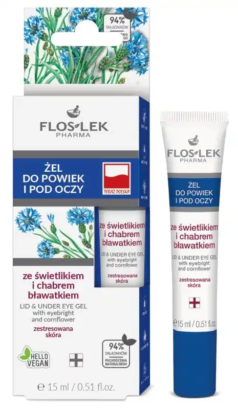 Angebot FLOS-LEK Augenlid- und Augengel mit Augentrost und Kornblume 15 ml