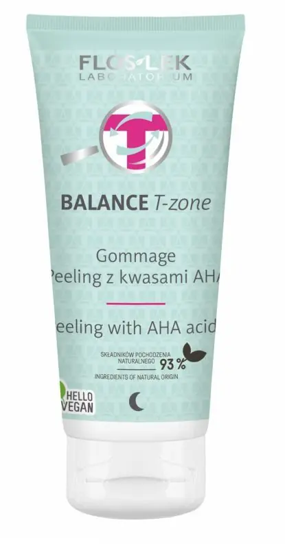 FLOS-LEK BALANCE T-ZONE Gommage Peeling mit AHA-Säuren 125 g Super-Preis