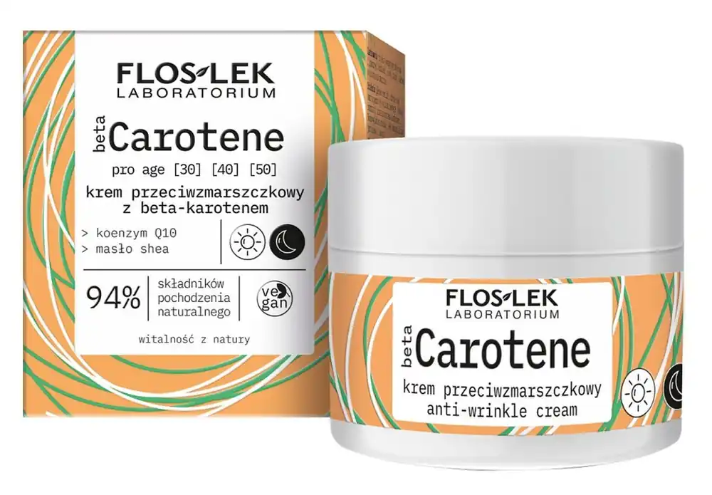 Beliebt FLOS-LEK BetaCarotene Anti-Falten Tages- und Nachtcreme mit Beta-Carotin 50 ml