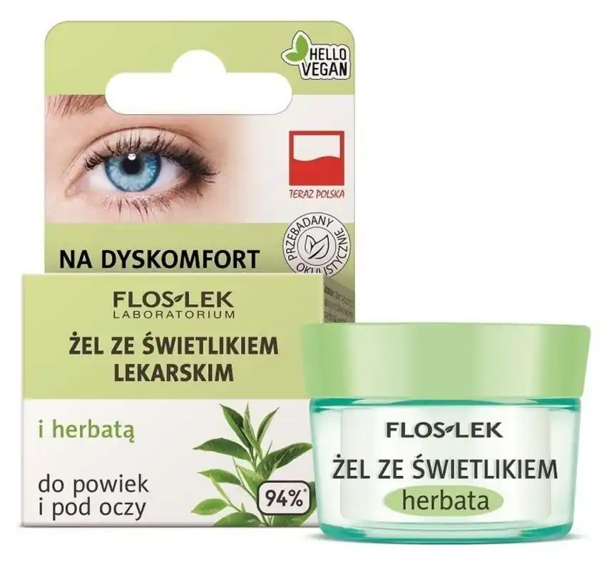 Begrenztes Angebot FLOS-LEK FOR DISCOMFORT Augenlid- und Tee-Gel für Augenlider und unter den Augen 10 g