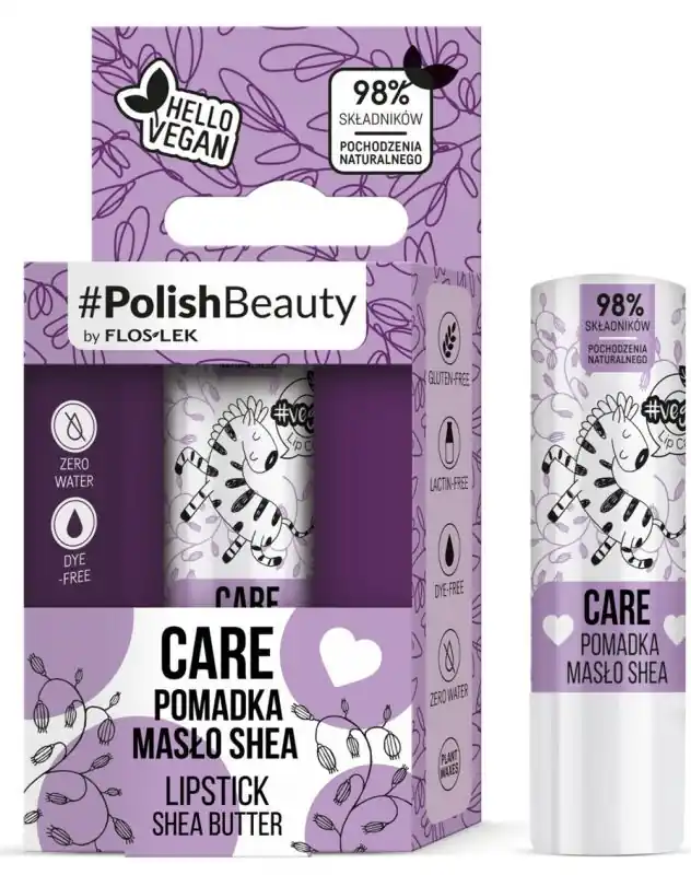 FLOS-LEK Vege Lippenpflege CARE Shea Butter Lippenstift 1 Stück Schneller Versand