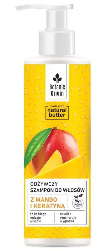 Preisreduziert Ideepharm Botanic Origin Nourishing Hair Shampoo mit Mango und Keratin 300 ml