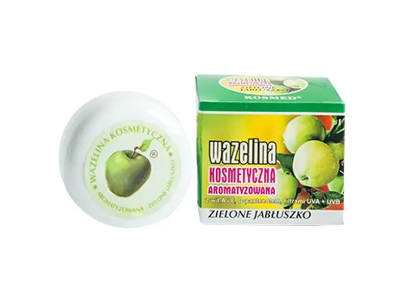Rabatt KOSMED Kosmetische Vaseline für die Lippen mit dem Aroma von grünem Apfel 15 ml