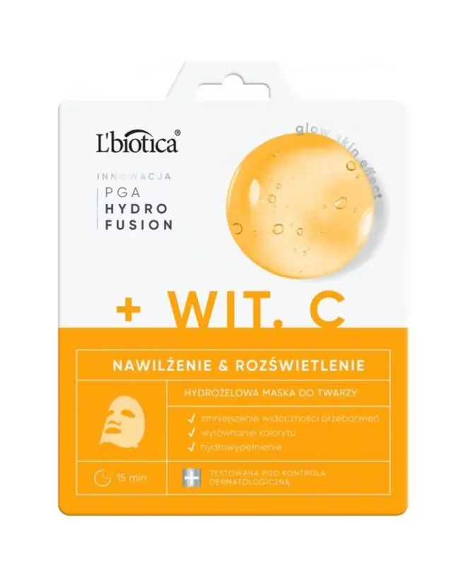 L'BIOTICA PHF + Vitamin C Feuchtigkeitsspendende und aufhellende Gesichtsmaske 1 Stück Markenprodukt