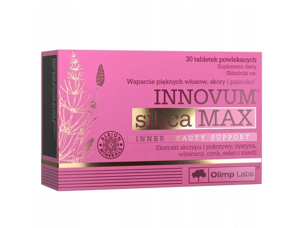 Olimp Innovum Kieselsäure MAX Unterstützung für schöne Haare, Haut und Nägel 30 Tabletten Geprüft