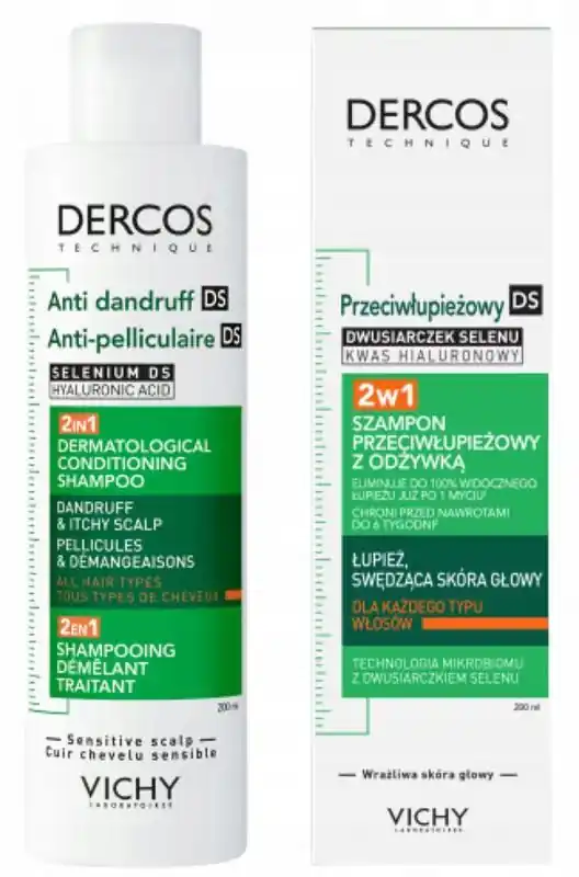 Sofort Bestellen VICHY DERCOS DS Anti-Schuppen-Shampoo mit Spülung 2in1 200 ml