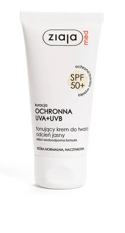 ZIAJA MED KURACJA OCHRONACJA UVA+UVB Straffende Gesichtscreme heller Farbton SPF 50+ 50 ml Neu