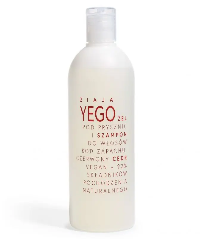 Neue Kollektion ZIAJA YEGO Red Cedar Duschgel und Shampoo 400 ml