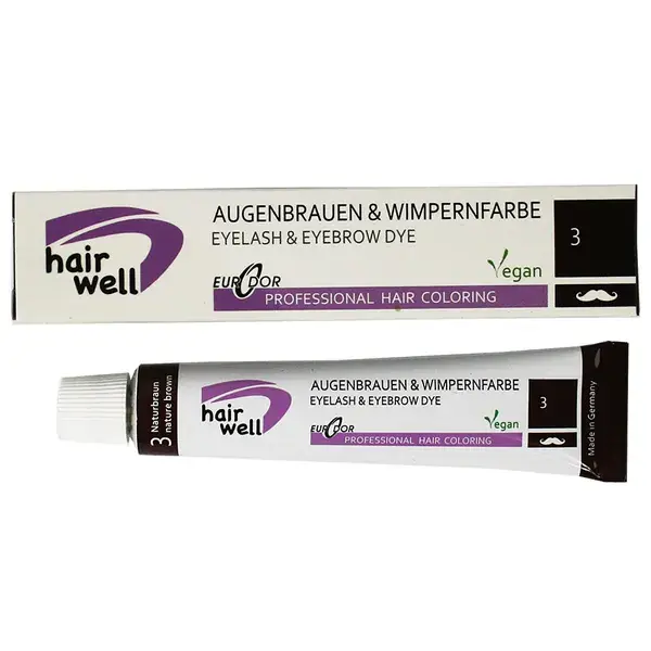 Bestseller hairwell Augenbrauen & Wimpernfarbe Nr.3 naturbraun 20ml