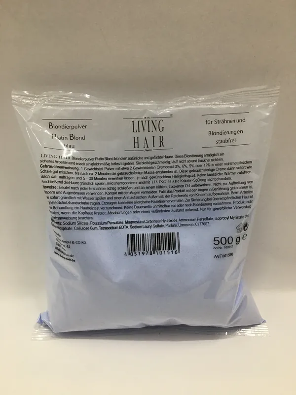 Meistverkauft Living Hair Blondierpulver Platin Blond blau 500g