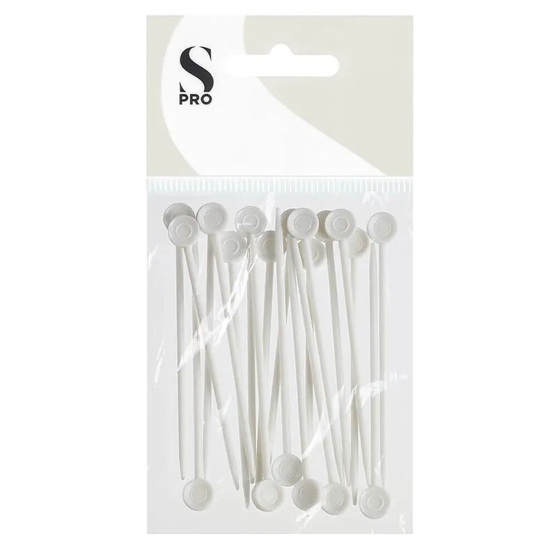 Knallerangebot S-PRO Nadeln für Kunststoff-Einlegewickler weiß 77mm x20