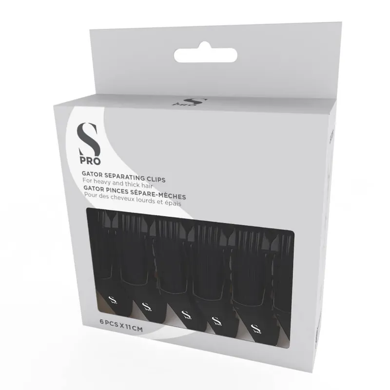 Neu S-PRO Strong Abteilklammern 11cm Schwarz 6St.