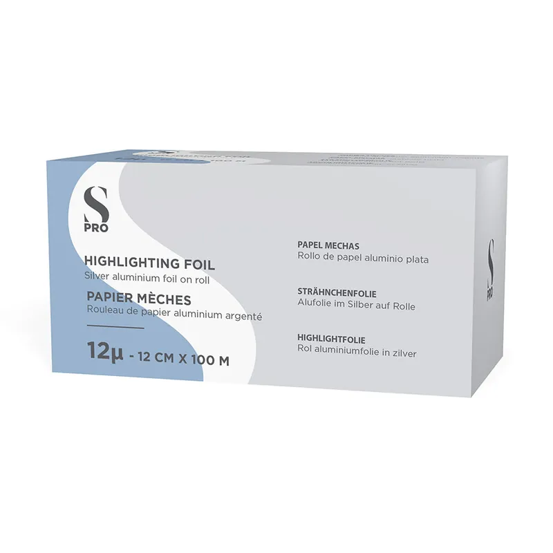 Sofort Bestellen S-PRO Strähnchenfolie aus silbernem Aluminium 12cm 12u