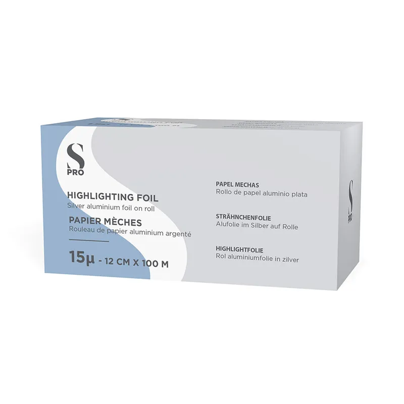S-PRO Strähnchenfolie aus silbernem Aluminium 12cm 15u Top-Seller