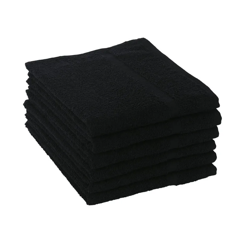 S-PRO Baumwollhandtücher schwarz x6pcs Direktkauf
