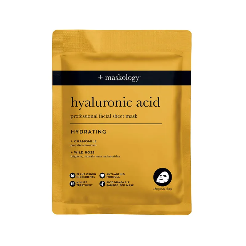 Maskology Hydrating Face Sheet Mask Hyaluronic Acid 22ml Begrenztes Angebot