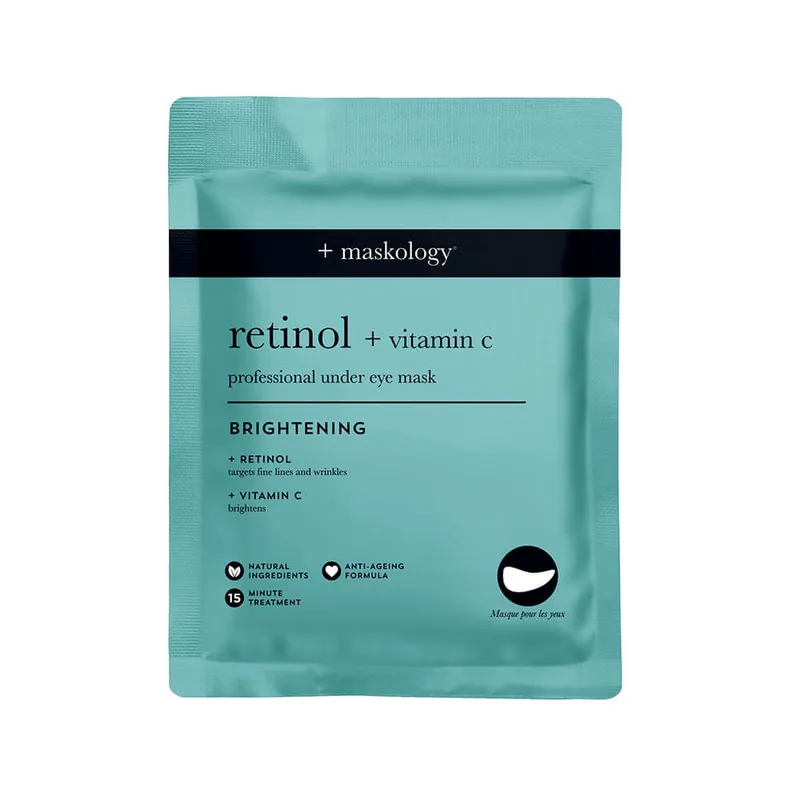 Top-Seller Maskology Brightening Under Eye Mask Retinol+Vitamin-C 3x 3.5g