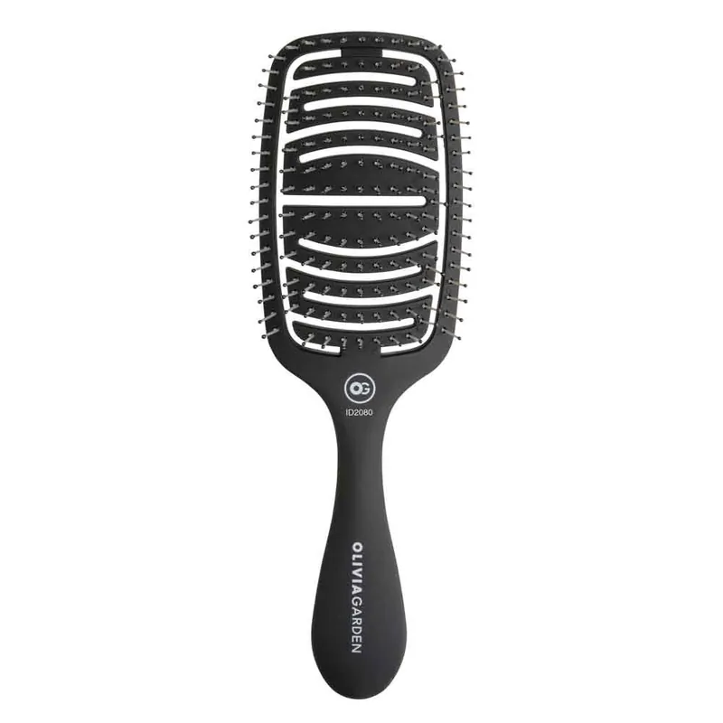 Olivia Garden Essential Care Brush Flex Matte Black - Medium Hair Markenware