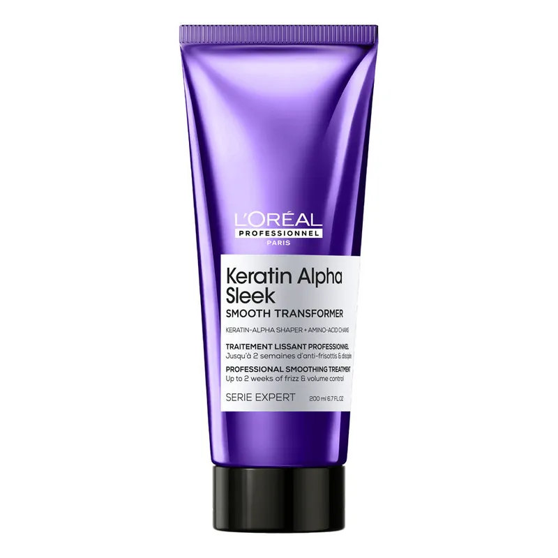 Meistverkauft L'Oréal Professionnel Série Expert Keratin Alpha Sleek Smooth Transformer Glättungsbehandlung 200ml