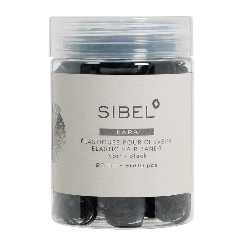 Ausverkauf Sibel Micro-Braid Haargummis 20mm, schwarz