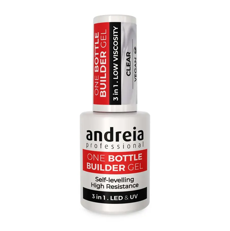 Andreia Professional One Bottle Builder Gel 3 In 1 - Aufbaugel 3 In 1 Geringe Viskosität - Transparent 14ml Nur Heute