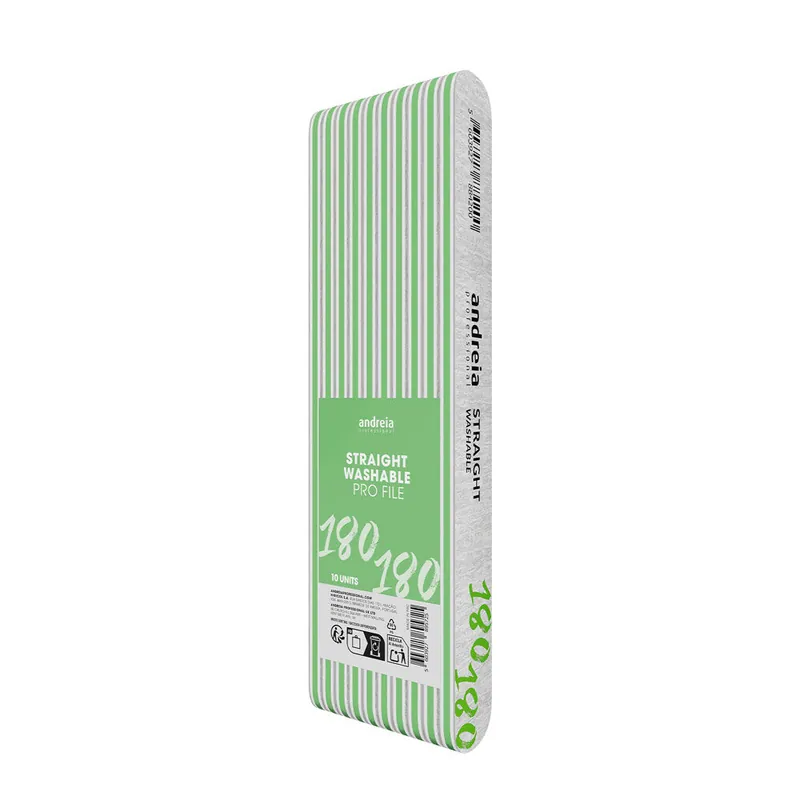 Andreia Professional Straight Washable Pro File 180/180 10 Stück Neu Im Sortiment